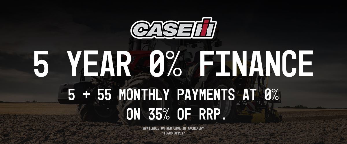 Case IH 5 year 0% Finance on 35% of RRP